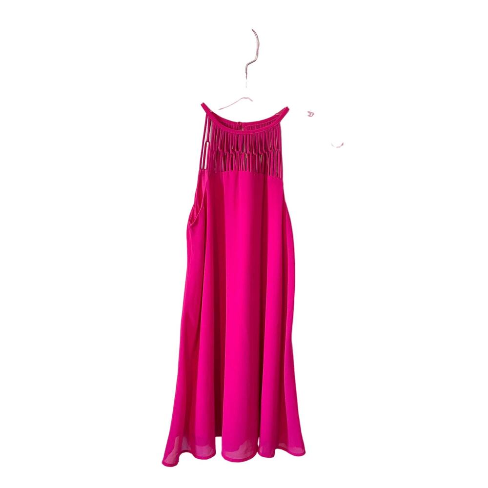 Lulu's Barbie Core High Neck Mini Shift Dress Pink Size XS NEW